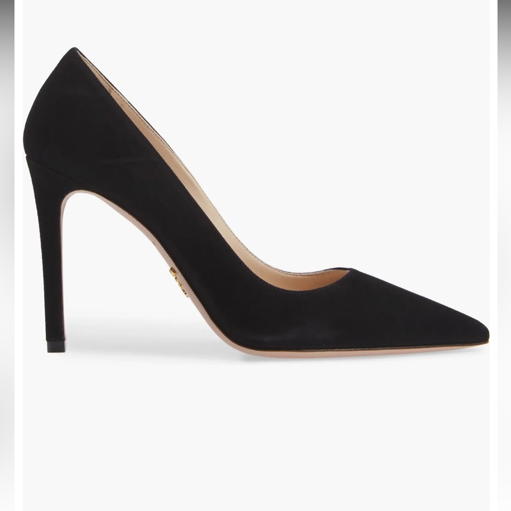 Suede Prada Black Heels
